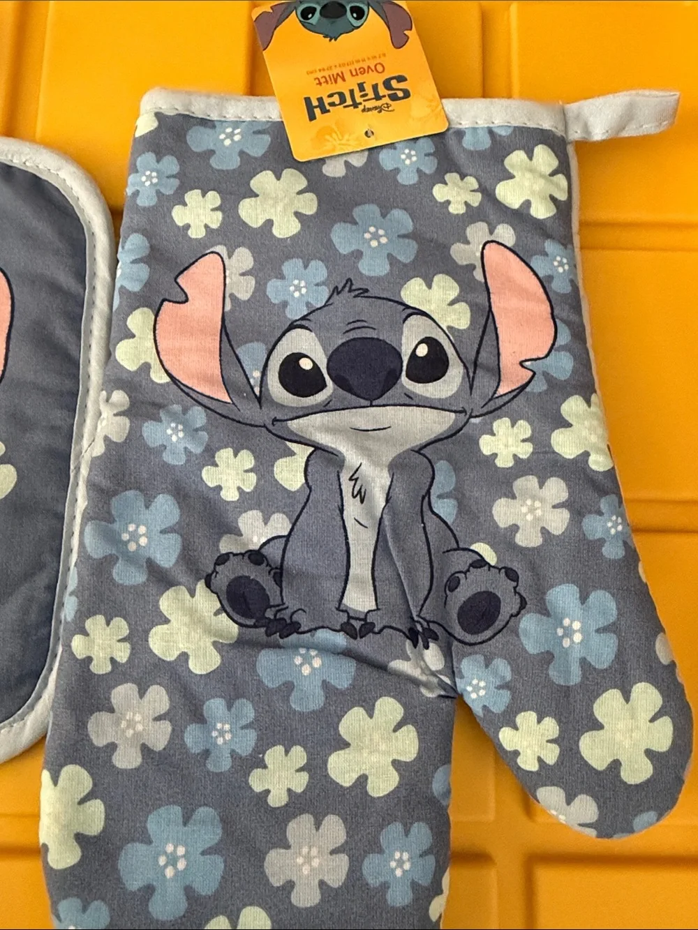 Disney Stitch Kids Oven Mitt & Pot Holder Set - Gray, Blue, Pink